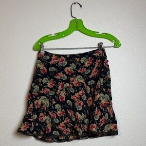 Ralph Lauren Black Floral Mini Skirt